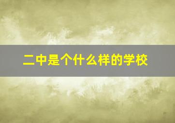 二中是个什么样的学校