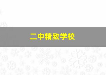 二中精致学校