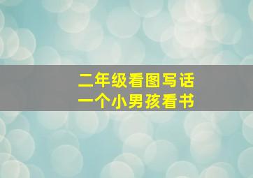 二年级看图写话一个小男孩看书