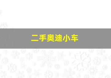 二手奥迪小车