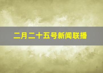 二月二十五号新闻联播