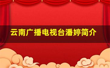 云南广播电视台潘婷简介