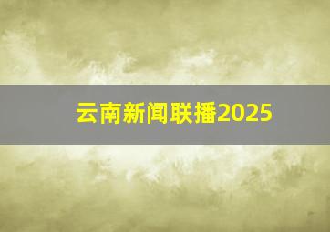 云南新闻联播2025