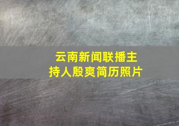 云南新闻联播主持人殷爽简历照片