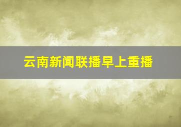 云南新闻联播早上重播