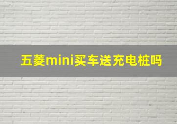 五菱mini买车送充电桩吗