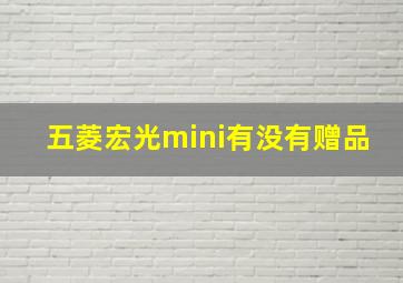 五菱宏光mini有没有赠品