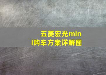 五菱宏光mini购车方案详解图