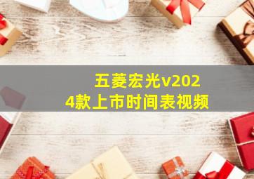 五菱宏光v2024款上市时间表视频