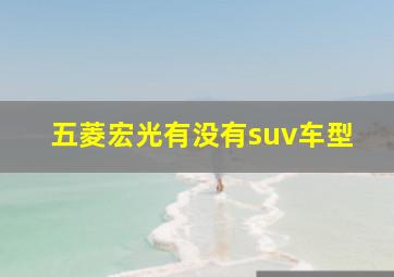 五菱宏光有没有suv车型