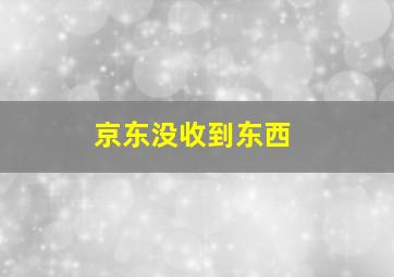 京东没收到东西