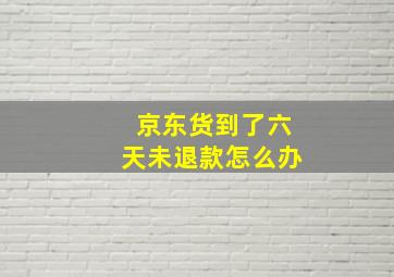 京东货到了六天未退款怎么办