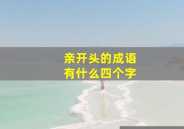 亲开头的成语有什么四个字