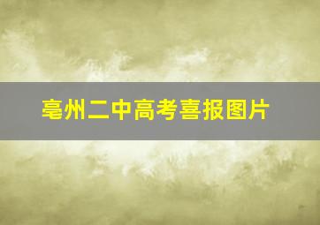 亳州二中高考喜报图片