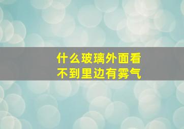 什么玻璃外面看不到里边有雾气