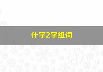 什字2字组词