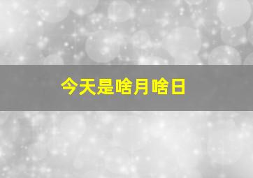 今天是啥月啥日