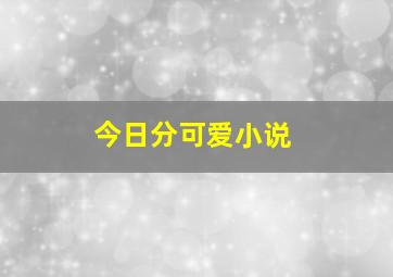 今日分可爱小说