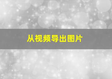 从视频导出图片