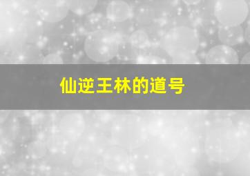 仙逆王林的道号