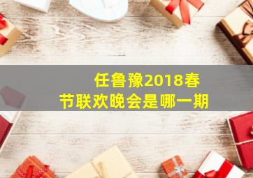 任鲁豫2018春节联欢晚会是哪一期