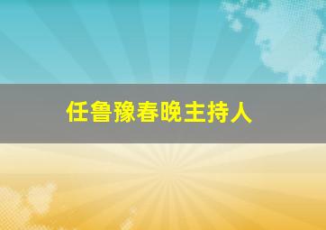 任鲁豫春晚主持人