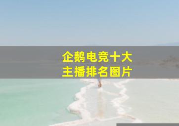 企鹅电竞十大主播排名图片