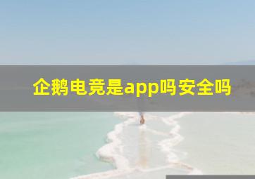 企鹅电竞是app吗安全吗