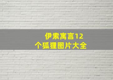 伊索寓言12个狐狸图片大全