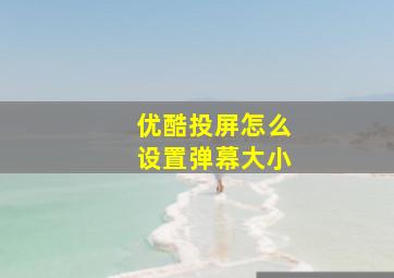 优酷投屏怎么设置弹幕大小