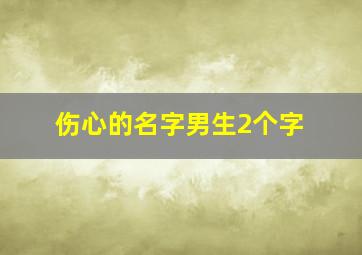 伤心的名字男生2个字