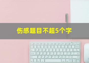 伤感题目不超5个字