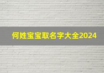 何姓宝宝取名字大全2024