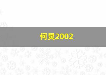 何炅2002