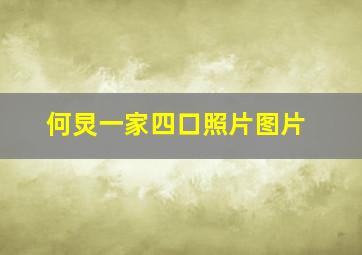 何炅一家四口照片图片