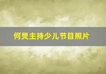 何炅主持少儿节目照片