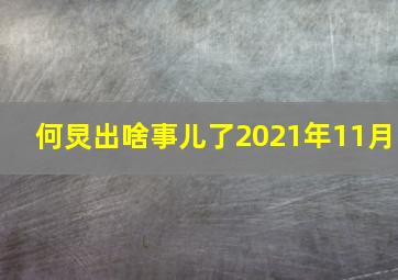 何炅出啥事儿了2021年11月