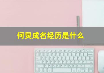 何炅成名经历是什么