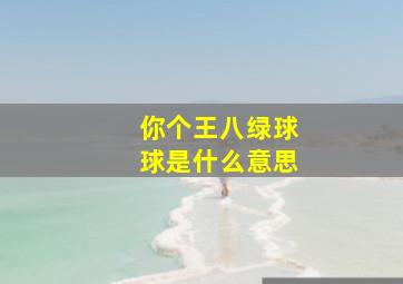 你个王八绿球球是什么意思