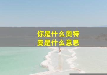 你是什么奥特曼是什么意思