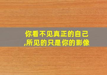 你看不见真正的自己,所见的只是你的影像