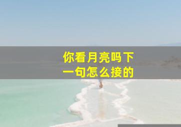 你看月亮吗下一句怎么接的