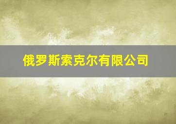 俄罗斯索克尔有限公司