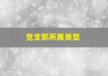 党支部所属类型