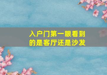 入户门第一眼看到的是客厅还是沙发