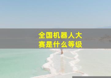 全国机器人大赛是什么等级