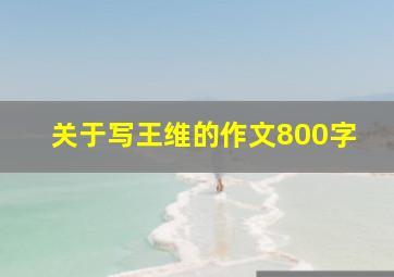 关于写王维的作文800字