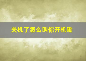 关机了怎么叫你开机嘞