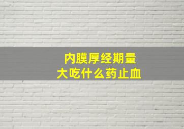 内膜厚经期量大吃什么药止血