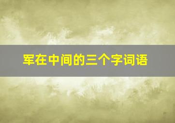 军在中间的三个字词语